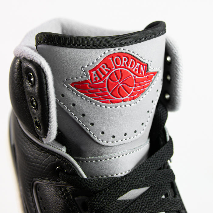 Air Jordan 2 Retro GS (Black/Cement Grey-Fire Red)