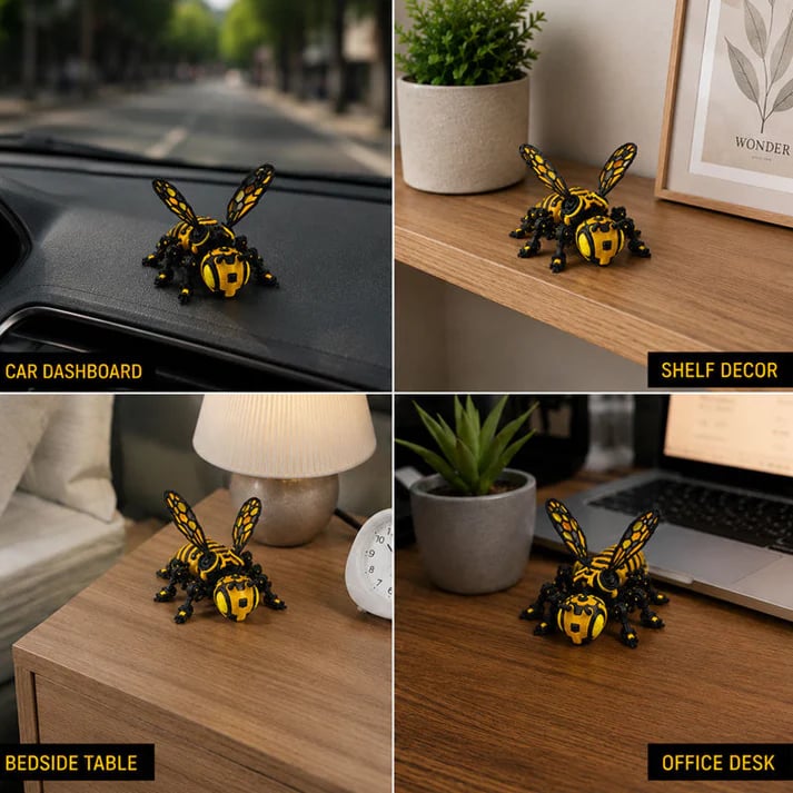 Cyber Mechanical Bee Figurine üêù