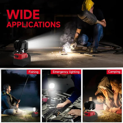 Dailyardtool¬Æ LED Work Light Compatible with Milwaukee 18V Battery/Dewalt 18V&20V Battery