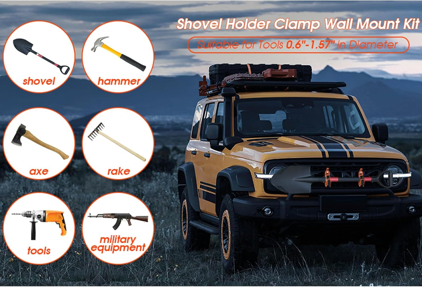 üõ†Ô∏è Heavy Duty Metal Rubber Shovel Mount Kit