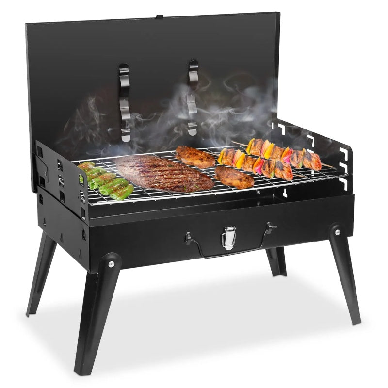 Portable Suitcase Charcoal BBQ Grill – Foldable Outdoor Grill