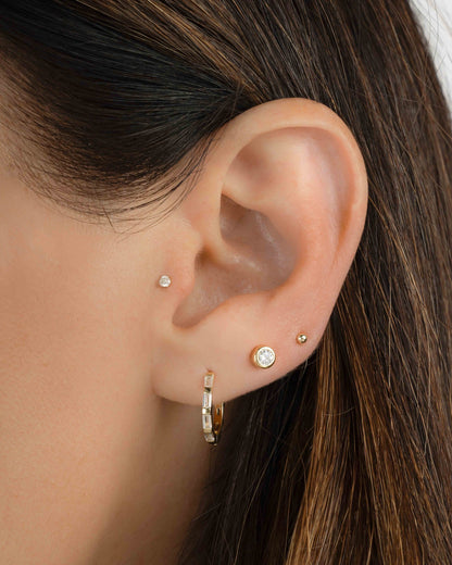 Baguette Hoop Earrings