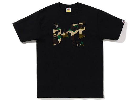 BAPE 1st Camo BAPE Sta Logo Tee (FW22) Black Yellow