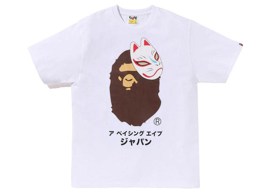 BAPE Japanese Fox Mask Tee White