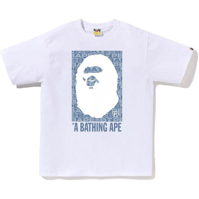 BAPE Lux Sport Pattern Box Ape Head Tee White