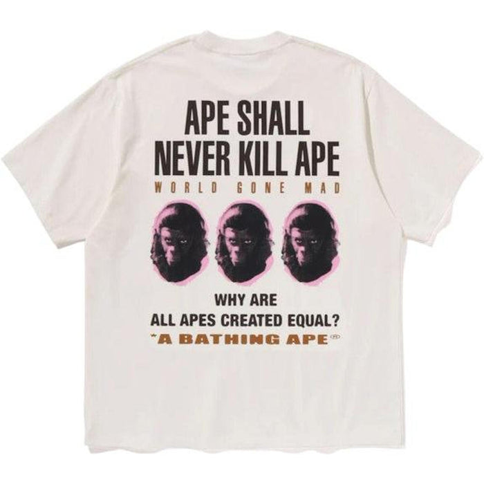 BAPE Slogan Relaxed Fit Tee Ivory
