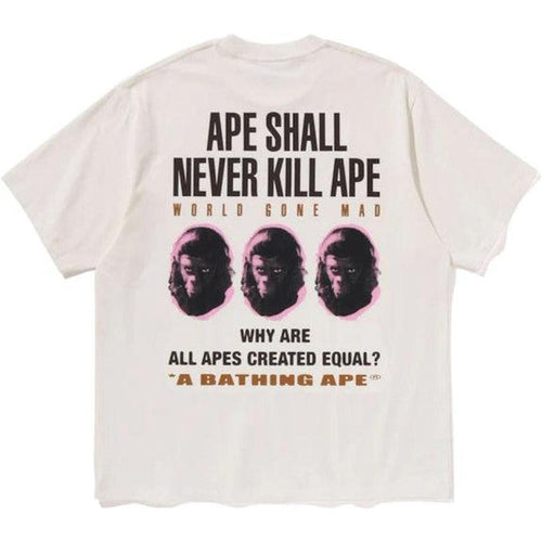 BAPE Slogan Relaxed Fit Tee Ivory