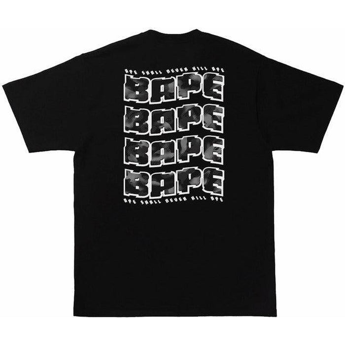 BAPE Stroke Camo Distortion Tee Black/Black