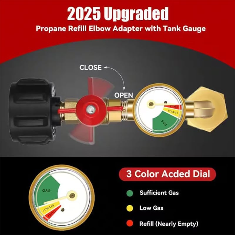 ‚ú® Top-Rated Propane Refill Elbow Adapter with Tank Gauge