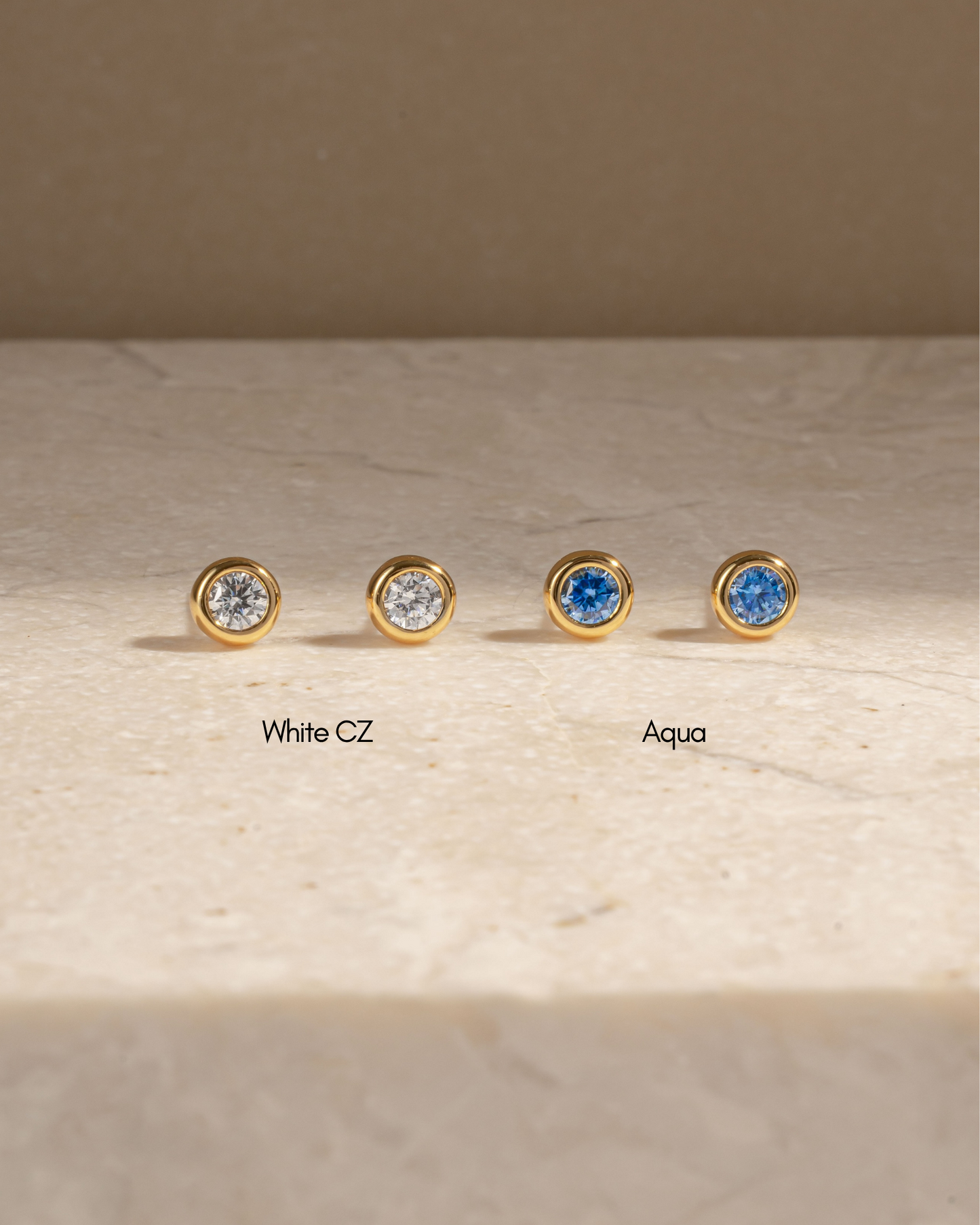 Diamond Bezel Dome Studs