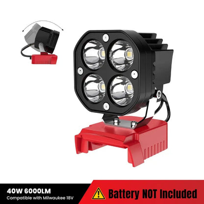 Dailyardtool¬Æ LED Work Light Compatible with Milwaukee 18V Battery/Dewalt 18V&20V Battery