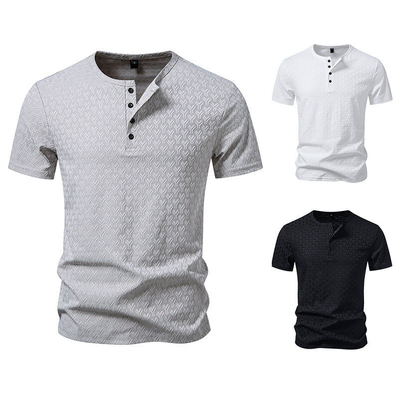Men's Waffle Knit Slim Fit Short-Sleeve T-Shirt