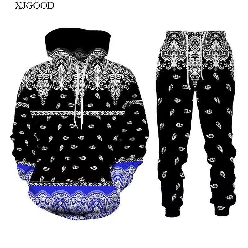 3D Animal-Print Hooded Pullover Sweatshirt Set