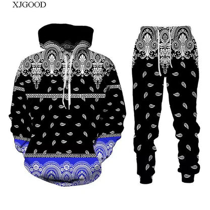 3D Animal-Print Hooded Pullover Sweatshirt Set