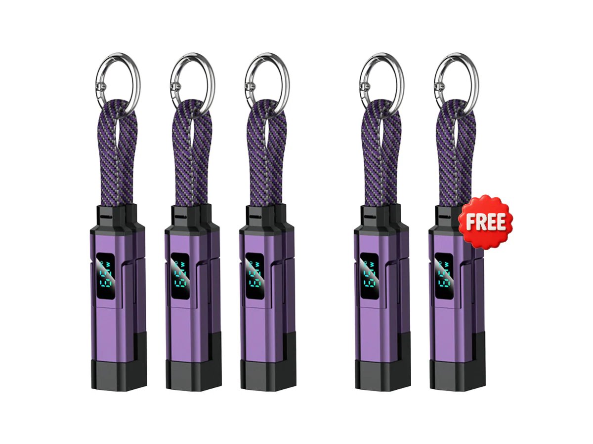 üî•Limited Time SALE 40% OFFüî•4-in-1 Digital Display Keychain Charging Cable
