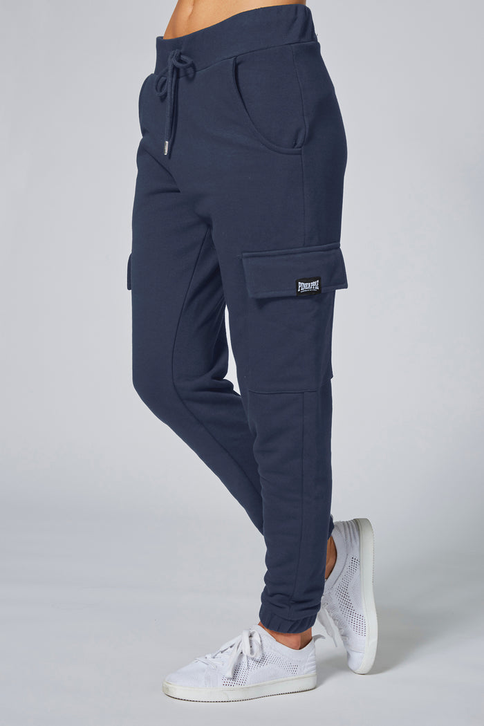 Woman wearing Pineapple Charcoal Cargo Jogger