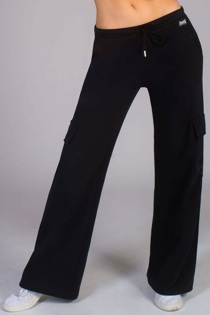 women's black wide leg joggers from Pineapple