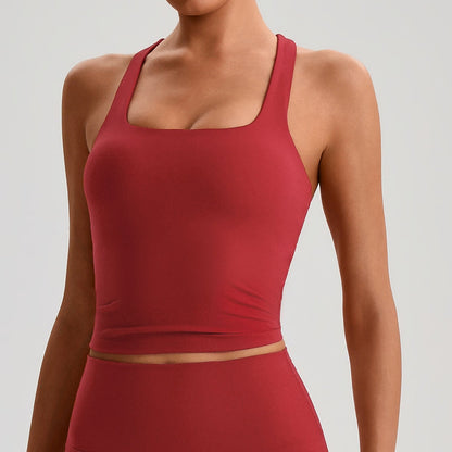 Women's Longline Sports Bra – High-Coverage Active Bra for Yoga & Gym