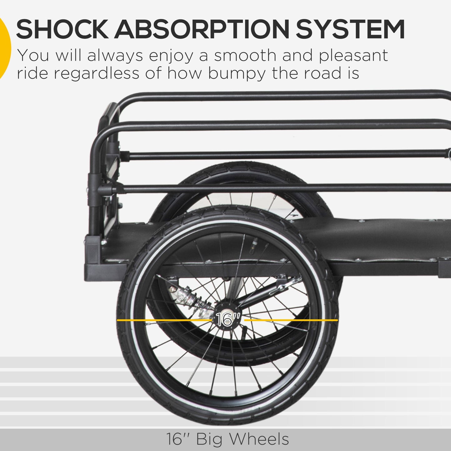 Bike Cargo Trailer & Wagon | 88 lb Capacity, Suspension & Triple Safety Visibility