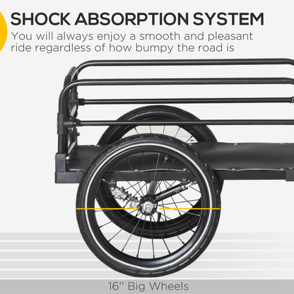 Bike Cargo Trailer & Wagon | 88 lb Capacity, Suspension & Triple Safety Visibility