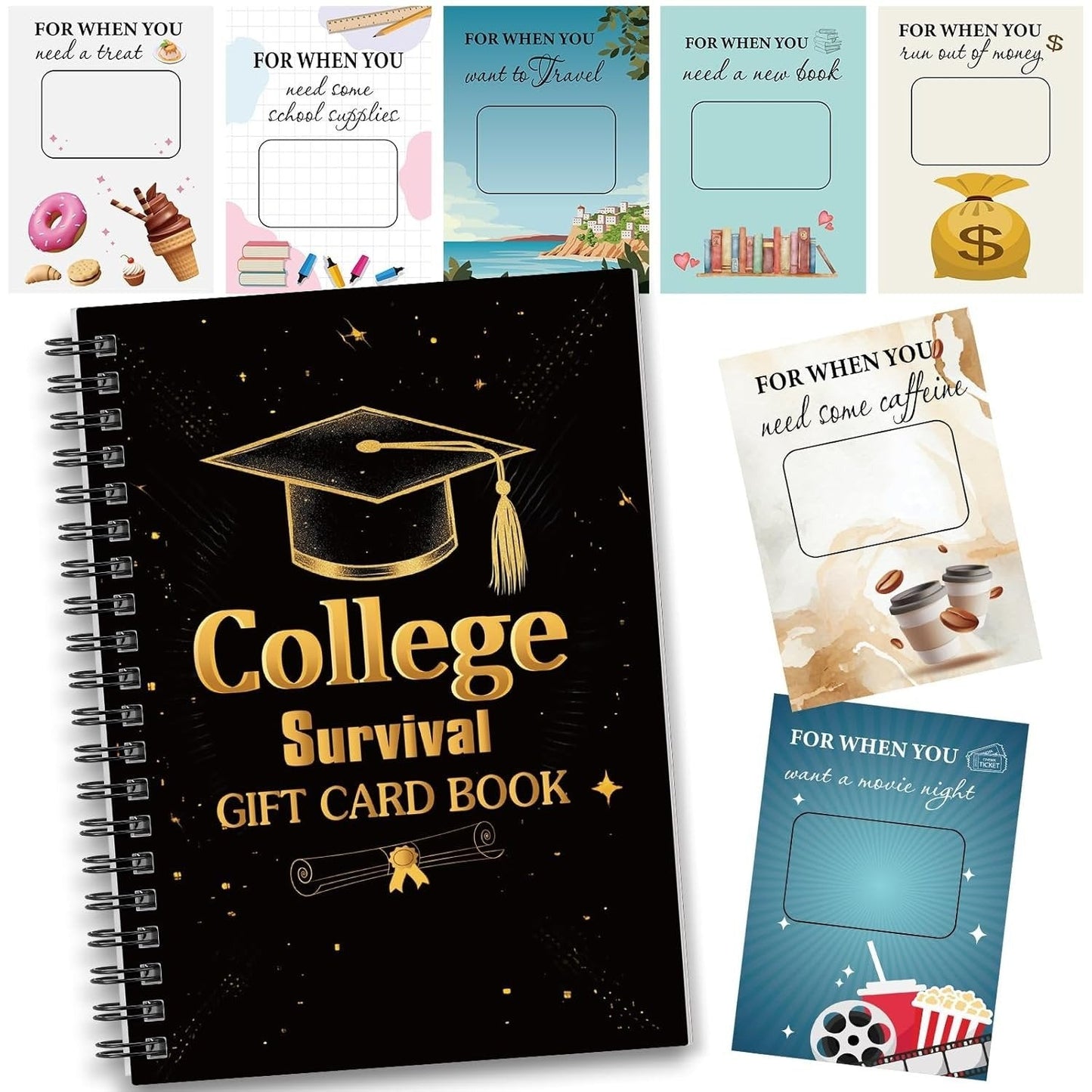üéìüìöCollege Survival Gift Card Book üéÅSurprises On Every PageüìöHardcover & Durability Line