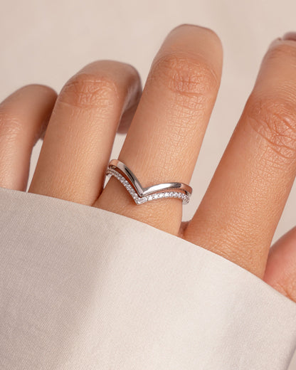 Chevron Ring Set