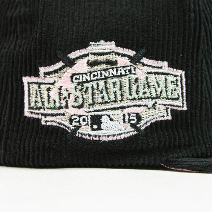 Cincinnati Reds 2015 All-Star Game Fitted Cap (Black Corduroy/Pink)