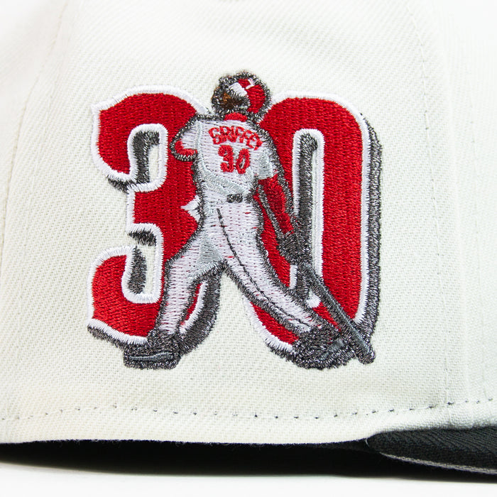 Cincinnati Reds KGJ #30 Fitted Cap (Chrome White/Black)