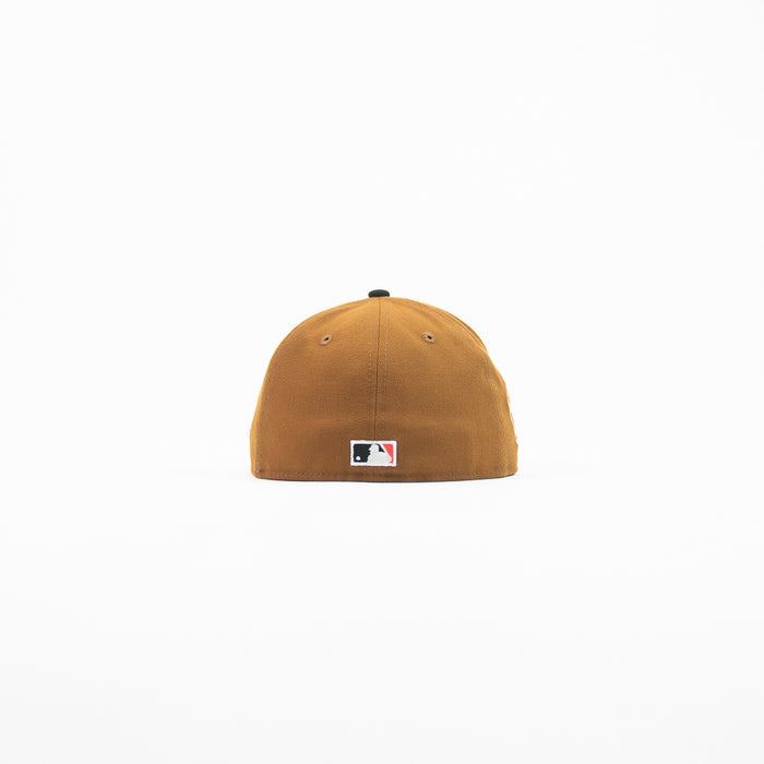 Cincinnati Reds Throwback Logo Fitted Cap (Brown/Black/Infrared)
