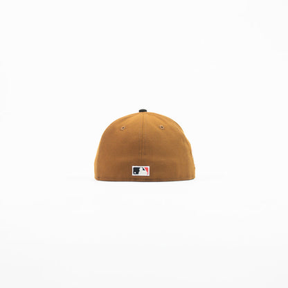 Cincinnati Reds Throwback Logo Fitted Cap (Brown/Black/Infrared)