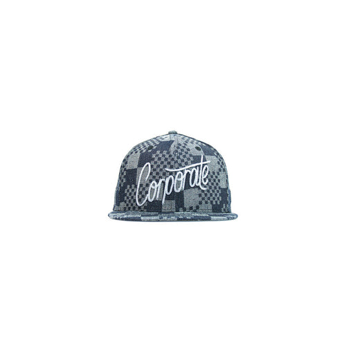 Corporate Fitted Cap (Blue Checkerboard)