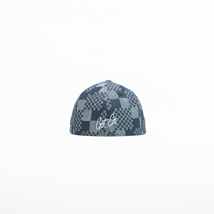 Corporate Fitted Cap (Blue Checkerboard)