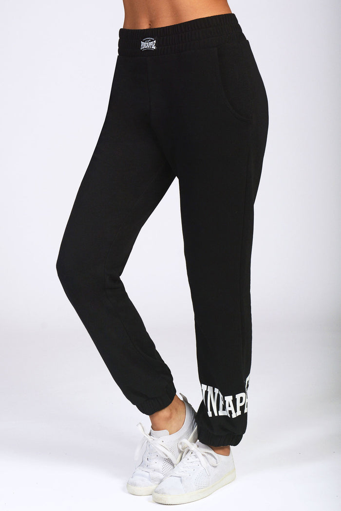 Pineapple black joggers for women