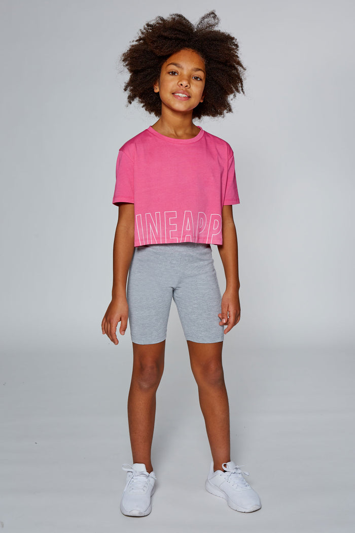 Girl wearing Grey Marl Cycling Shorts