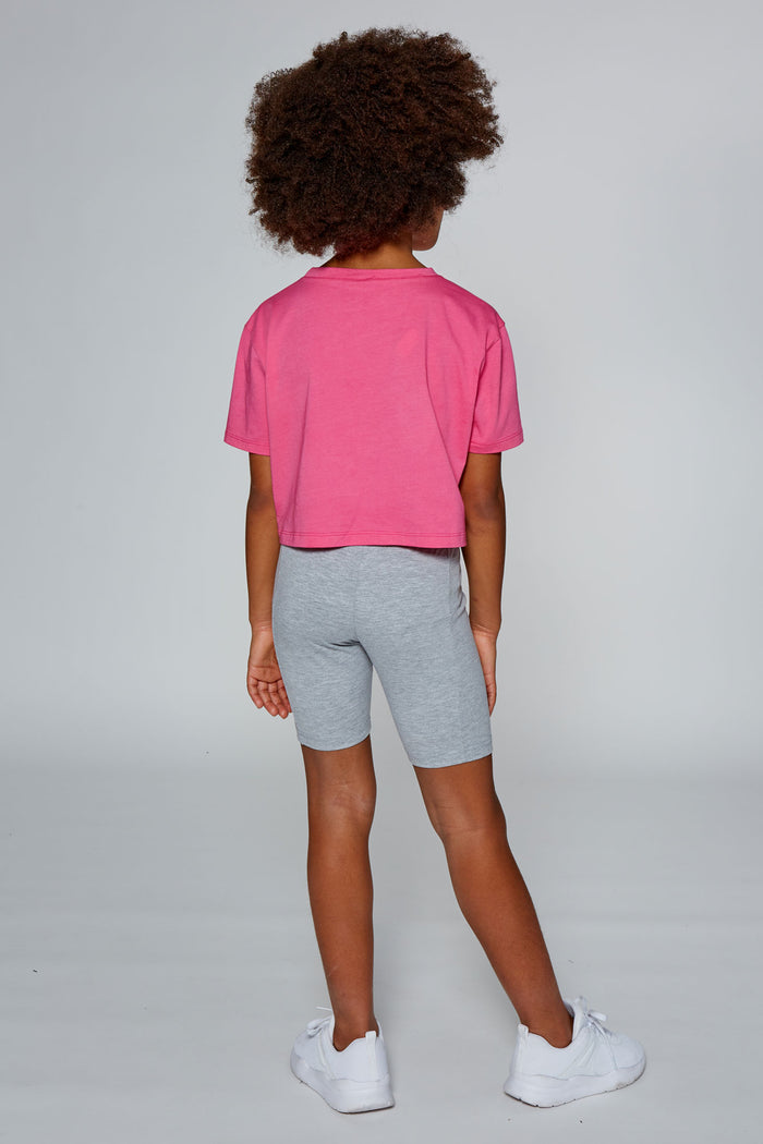Girl wearing Pineapple Grey Marl Cycling Shorts