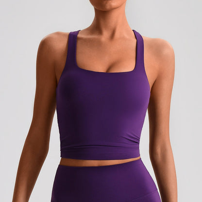 Women's Longline Sports Bra – High-Coverage Active Bra for Yoga & Gym