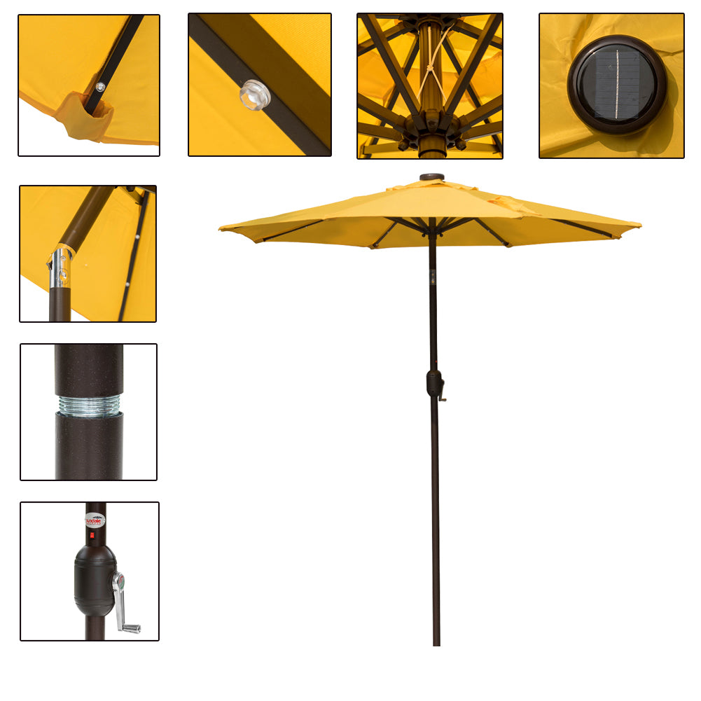 7ft Outdoor Patio Umbrella with Tilt & Crank – UV-Resistant Sun Shade