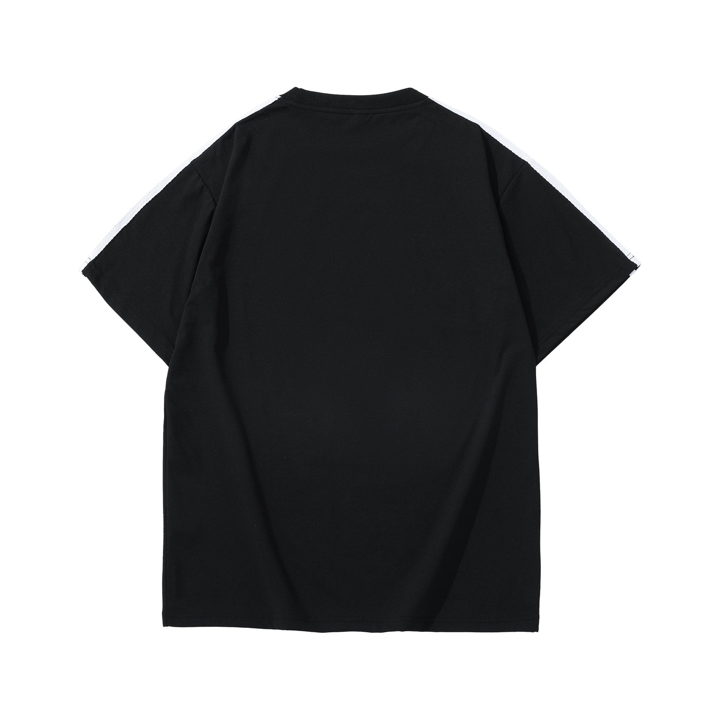 Men's Black & White Contrast Raglan Short-Sleeve T-Shirt