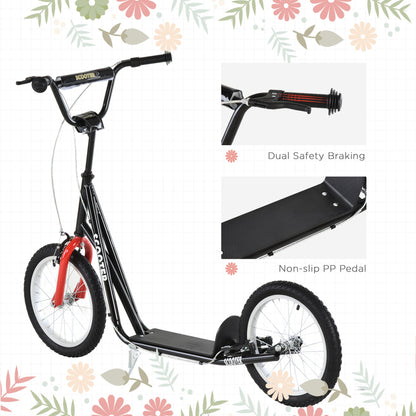 Kids Kick Scooter | Adjustable Handlebar, Dual Rear Brakes & Inflatable Wheels