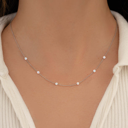 Opal Beaded Necklace