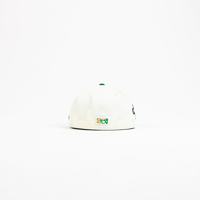 Dayton Dragons Midwest League Fitted Cap (Chrome/ Green)