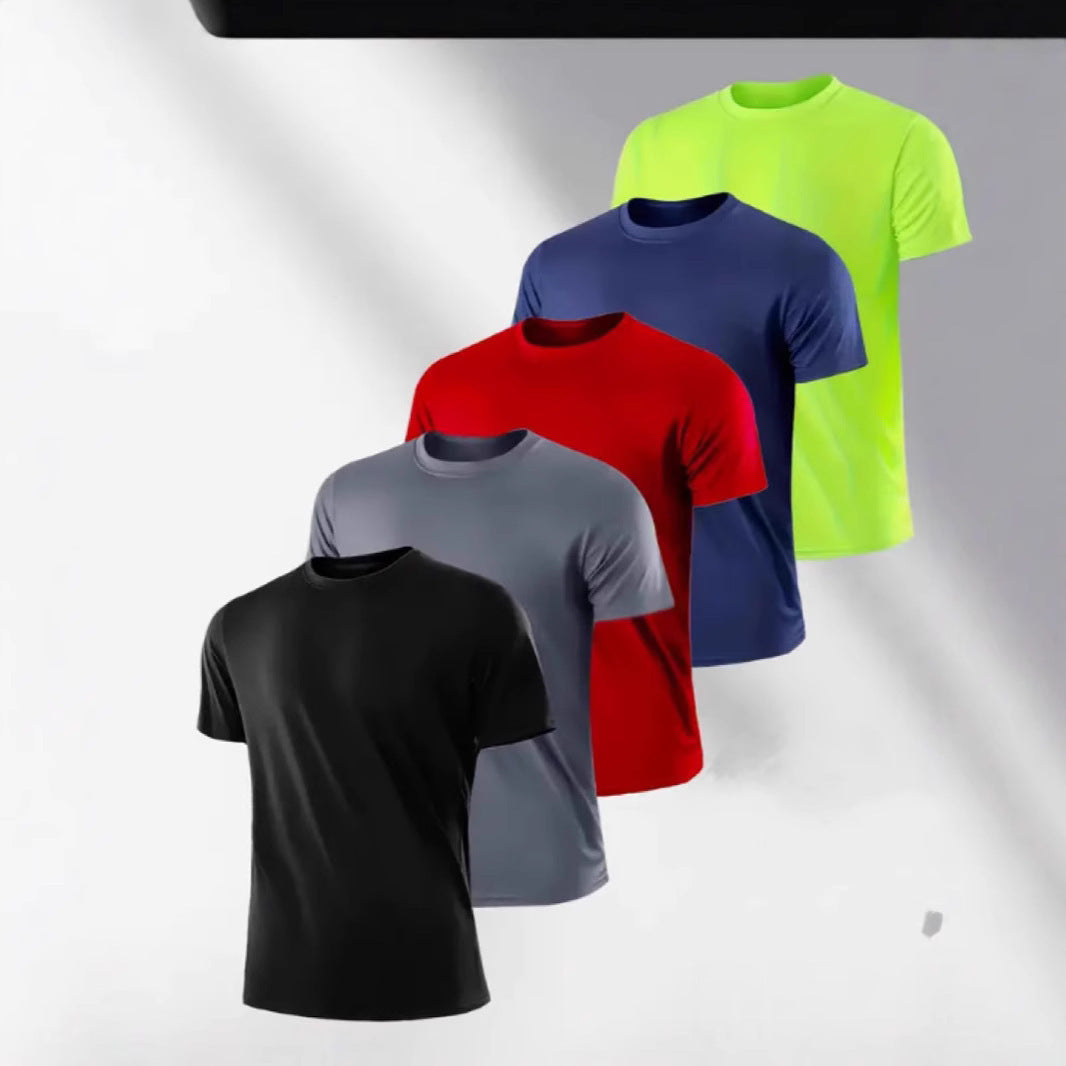 Men's Letter Print Crew Neck Short-Sleeve T-Shirt 5-Pack