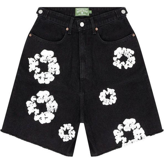 Denim Tears Cotton Wreath Jean Short Black