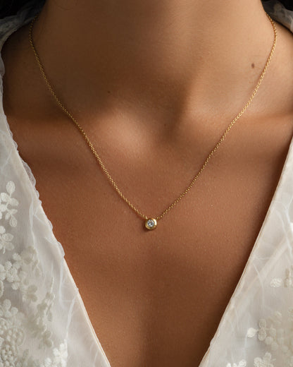 Tiny Bezel Necklace