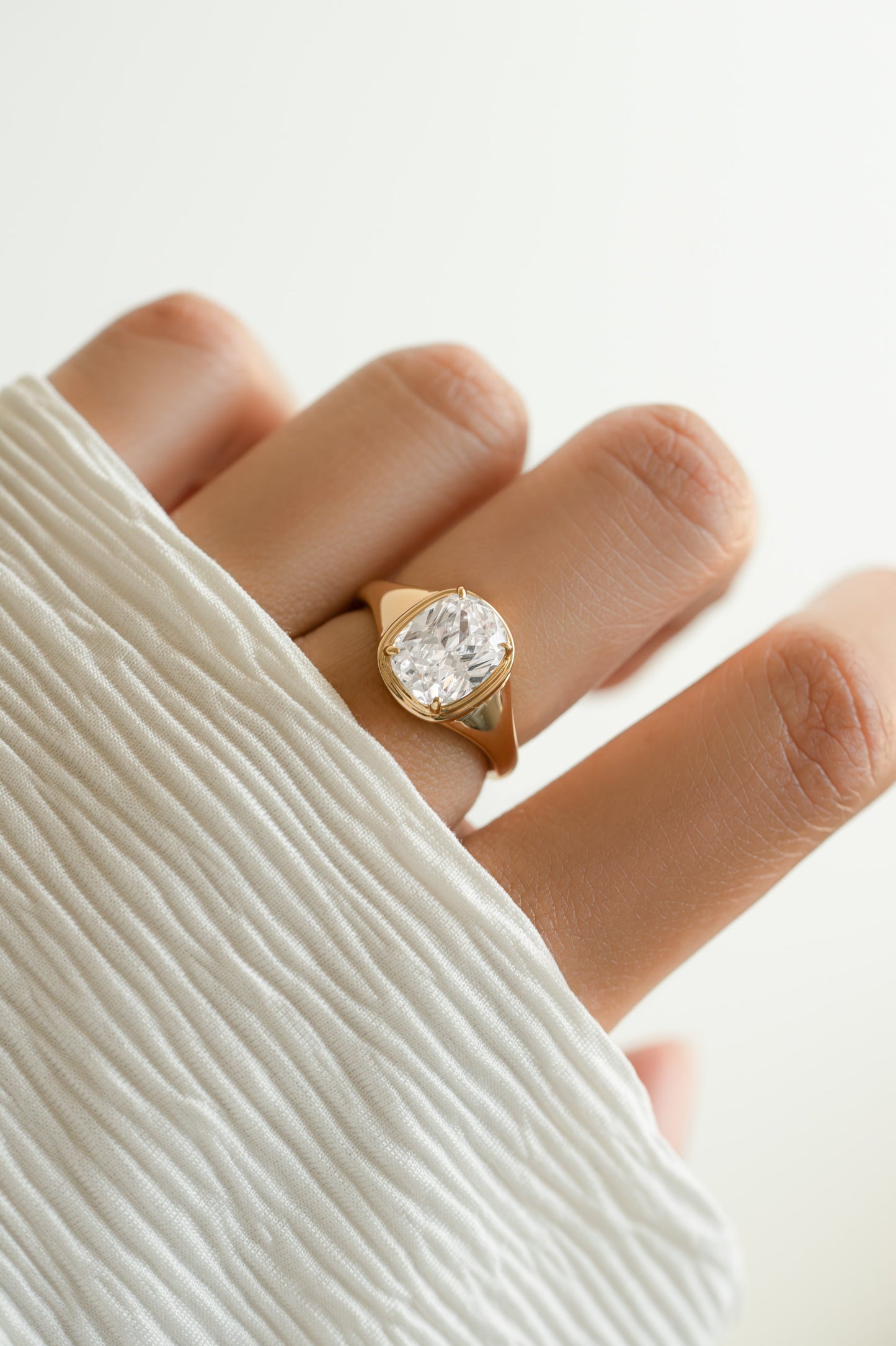 Elongated Cushion Ring