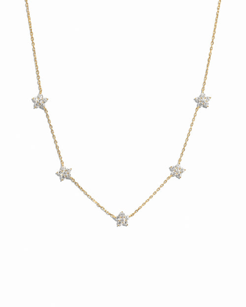 Diamond Flower Necklace