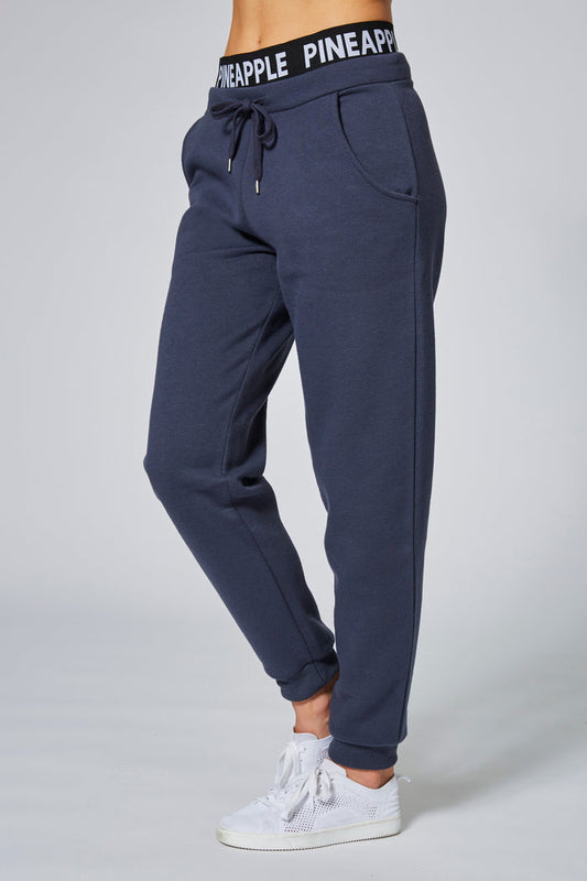 Woman wearing Pineapple Charcoal Double Waist Trackpants