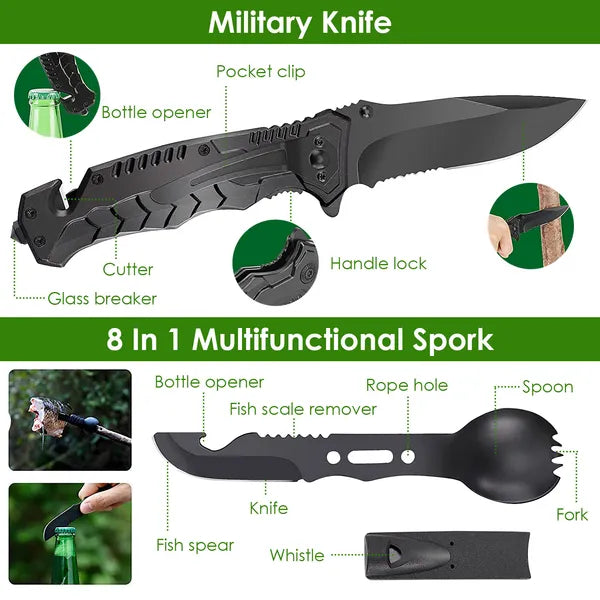 47-Piece Emergency Survival Kit – EDC Gear & Equipment
