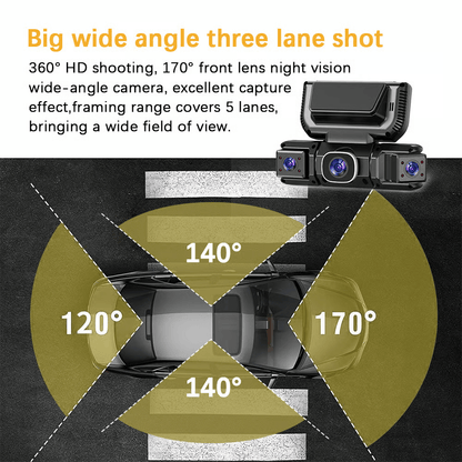 Dailyardtool¬Æ 360¬∞ Car DVR WiFi 4Channels Dash Cam Video Recorder