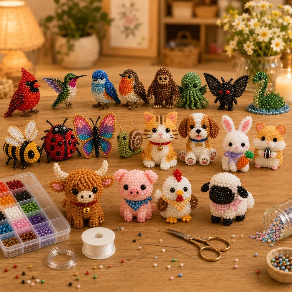 üßµ‚ú®DIY Petite 3D Beaded Animal Craft Kit